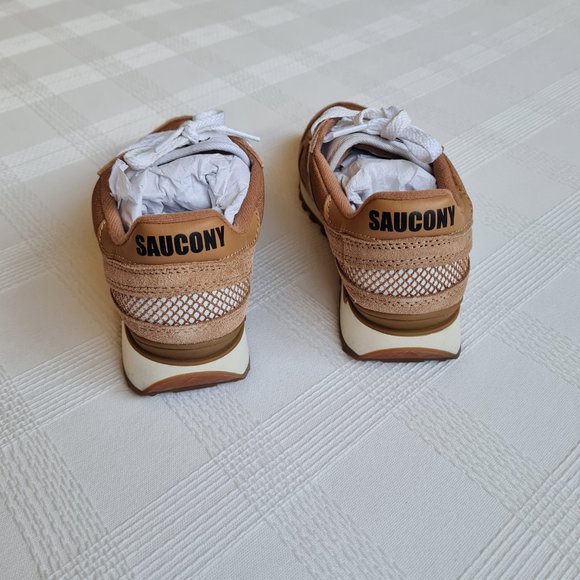 Saucony Shadow Original Vintage Brown Tan Sneakers Running Walking Shoes 7 - Picture 4 of 7